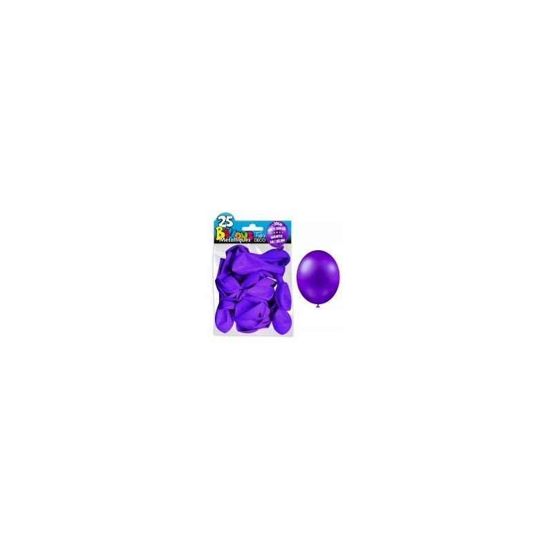 25 ballons métal violet foncé 25 ballons métal violet foncé