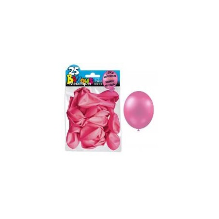 25 palloncini in metallo rosa . D. 30cm
