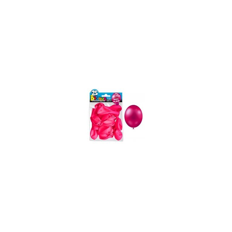 25 ballons métal rose fuschia 25 ballons métal rose fuschia