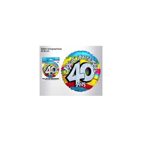 1 Heliumballon  "40 ans"