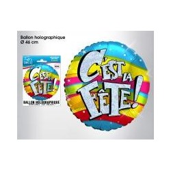 1 Heliumballon  "C'est la fête"