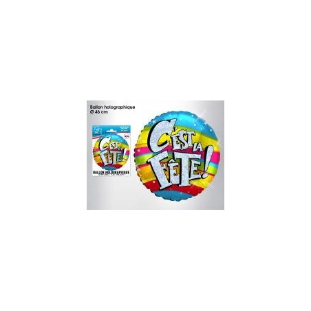 1 Heliumballon  "C'est la fête"