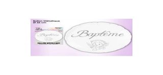 Palloncino Baptême all'elio, ø 46 cm