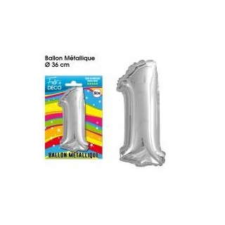 1 Ballon mit Metall-Aspekt, Nummer 1
