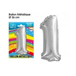 1 Ballon mit Metall-Aspekt, Nummer 1