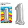 Ballon métallique Chiffre 1 Ballon métallique Chiffre 1