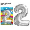 Ballon métallique Chiffre 2 Ballon métallique Chiffre 2