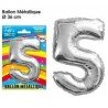 Ballon métallique Chiffre 5