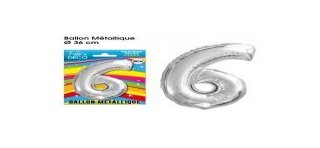 Palloncino metallico numero 6