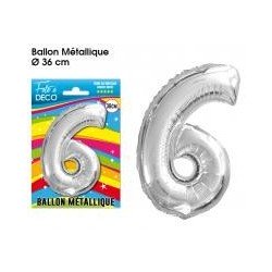 Ballon métallique Chiffre 6