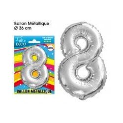 Ballon métallique Chiffre 8