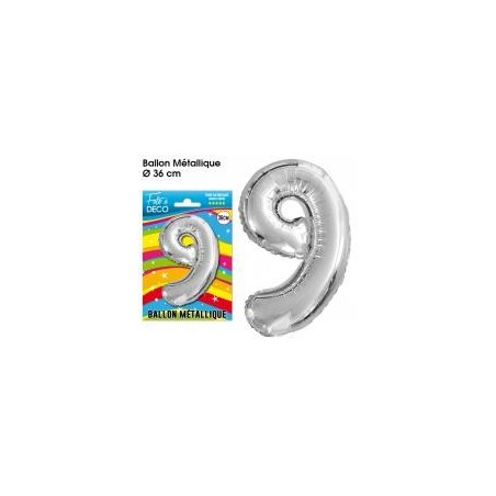 Palloncino metallico numero 9