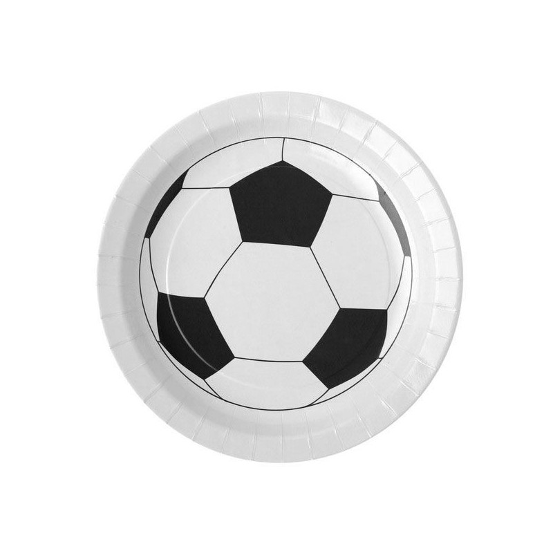 10 Assiettes motif foot noir 10 Assiettes motif foot noir