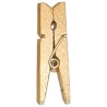 12 Holzklammer, gold, 3.5 cm 12 Holzklammer, gold, 3.5 cm