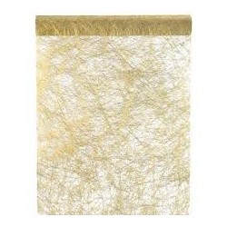 Runner metallico Fanon, oro, 30 cm x 5 m