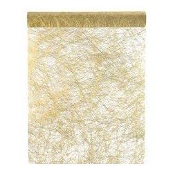 Runner metallico Fanon, oro, 30 cm x 5 m