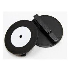 2  Schallplatten, Musik,  Vinylplatte auf Klammer, aus Holz