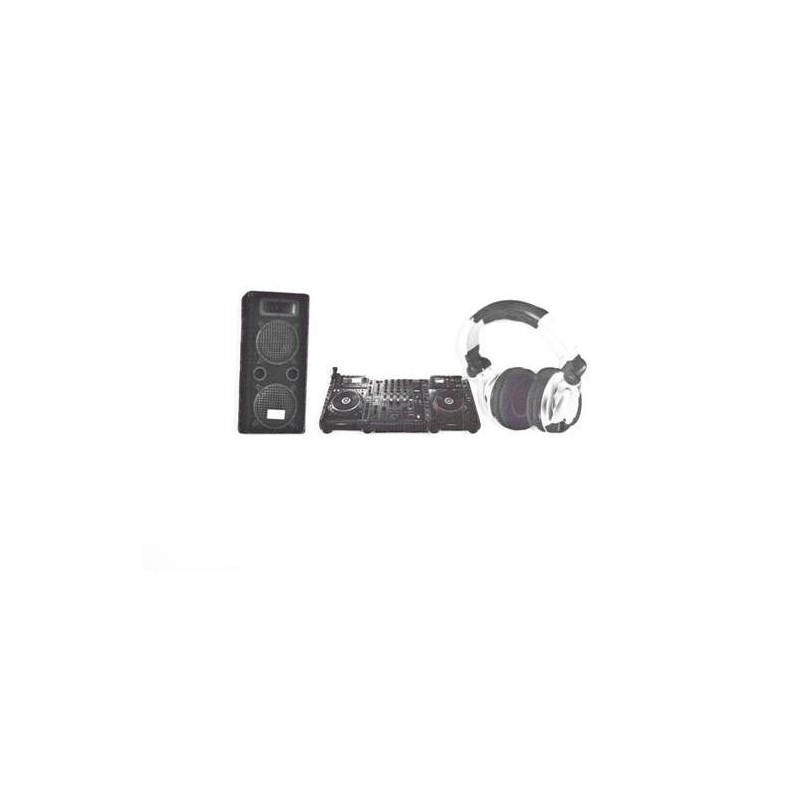 Confettis de table en bois DJ (6x)