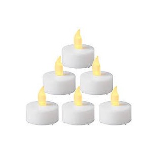 Set 6 leds blanc ch plat diam. 4 cm