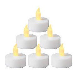 Set 6 leds blanc ch plat diam. 4 cm