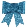 Nodo con paillettes su pinza, PVC, 6,5x6,5 cm, turchese, borsa da 2 pezzi Nodo con paillettes su pinza, PVC, 6,5x6,5 cm, turchese, borsa da 2 pezzi