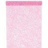 Chemin de table, fanon, rose 30 cm x 5 mètres