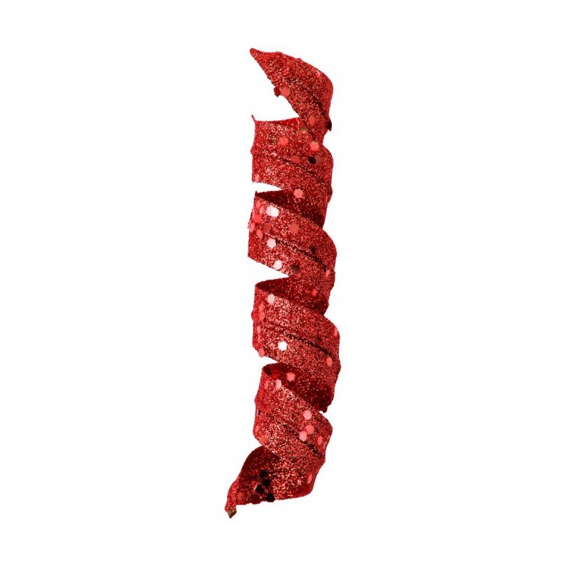 Tortillon paillette rouge, sachet de 4 pièces Tortillon paillette rouge, sachet de 4 pièces
