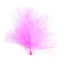 Sachet de 20 plumes, 7 cm, rose