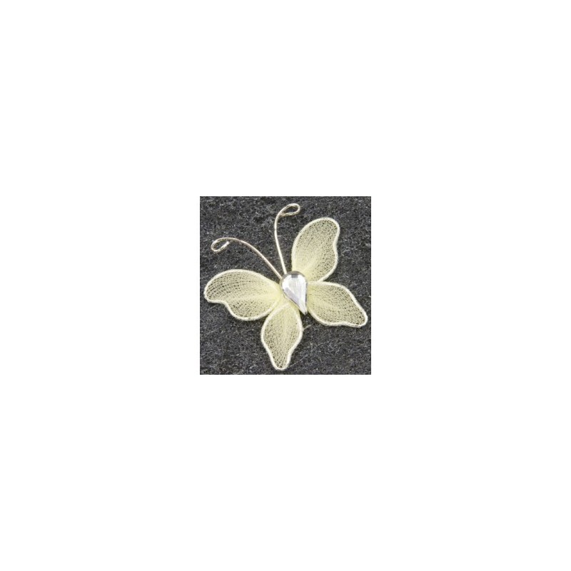 10 Papillons déco. petit modèle ivoire 10 Papillons déco. petit modèle ivoire