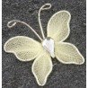 10 Papillons déco. petit modèle ivoire