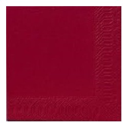 125 Serviettes 3 couches 40x40 1/4 bordeaux