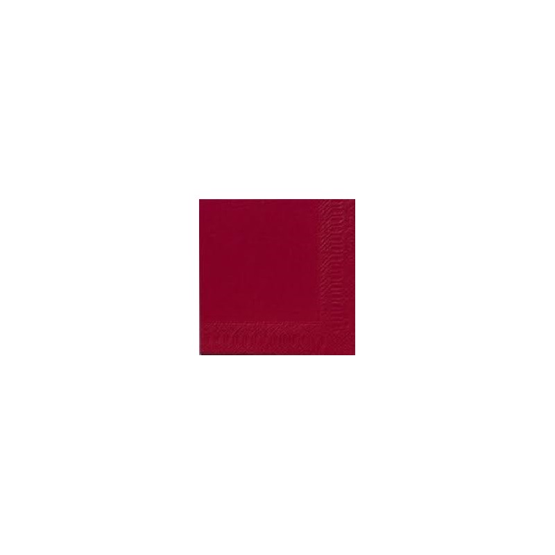 125 Serviettes 3 couches 40x40 1/4 bordeaux 125 Serviettes 3 couches 40x40 1/4 bordeaux