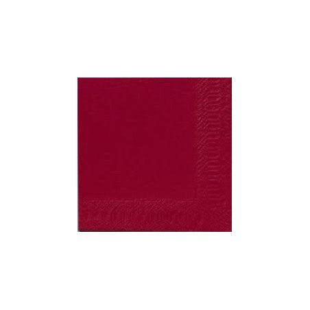 125 Zelltuch-Servietten, 3 lagig, 40x40 1/4, bordeaux