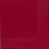 125 Serviettes 3 couches 40x40 1/4 bordeaux