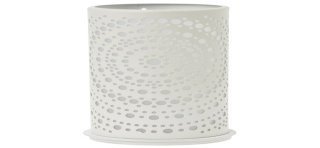 Bougeoir en métal Billy, blanc