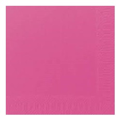 125 Serviettes 3 couches 40x40 1/4 fuchsia