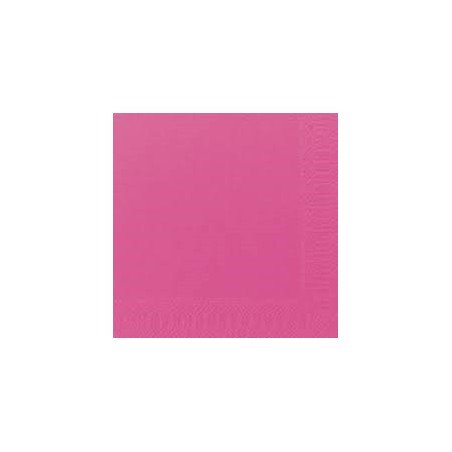 125 Serviettes 3 couches 40x40 1/4 fuchsia