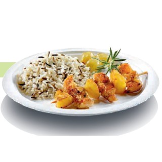 50 Assiettes rondes, canne à sucre, 26 cm , 3 compartiments