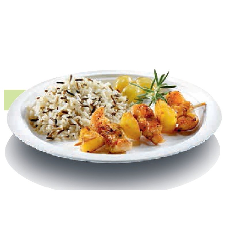 50 Assiettes rondes, canne à sucre, 26 cm , 3 compartiments