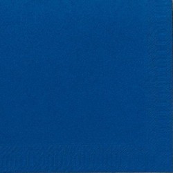 125 Serviettes 3 couches 40x40 1/4 bleu foncé