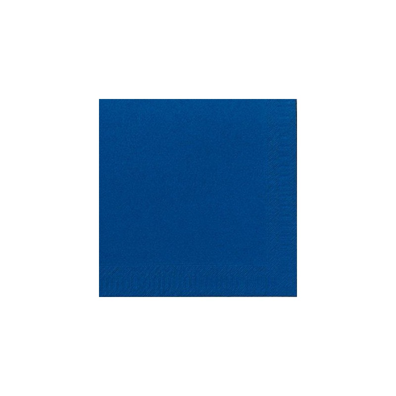 125 Serviettes 3 couches 40x40 1/4 bleu foncé 125 Serviettes 3 couches 40x40 1/4 bleu foncé