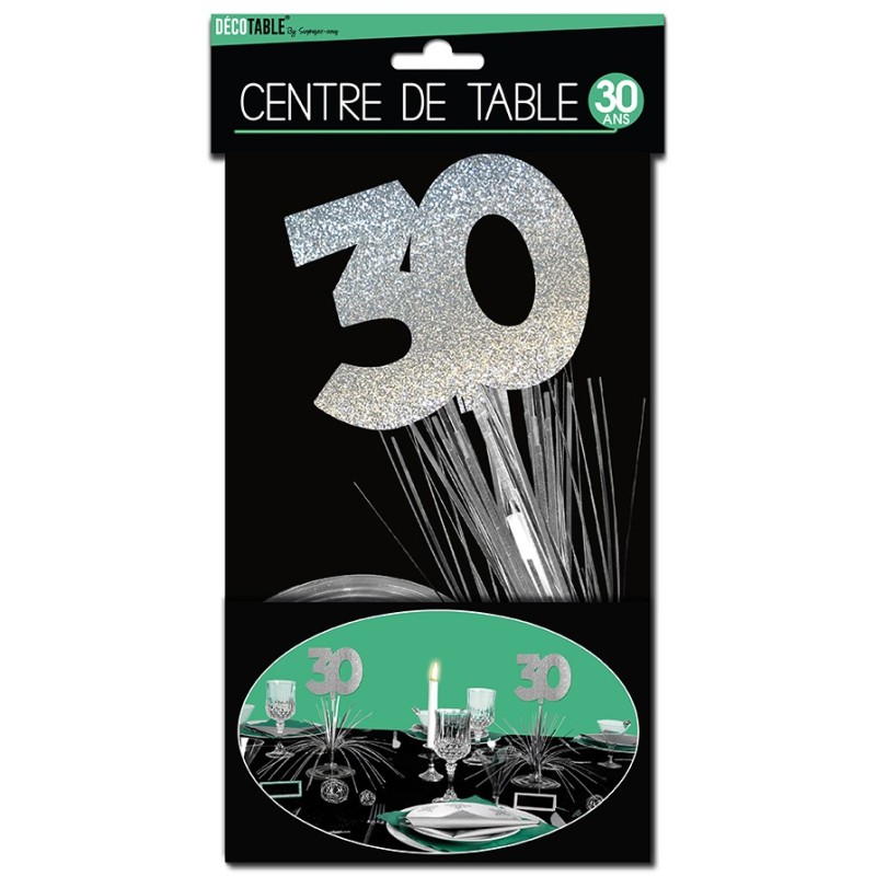 Centre de table " 30 ans", palmier argenté Centre de table " 30 ans", palmier argenté