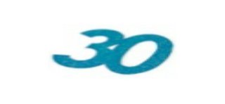 Chiffres autocollant paillettes, 30 ans, turquoise