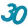 Chiffres autocollant paillettes, 30 ans, turquoise Chiffres autocollant paillettes, 30 ans, turquoise