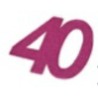 Adesivi glitter, 40 anni, fucsia Adesivi glitter, 40 anni, fucsia