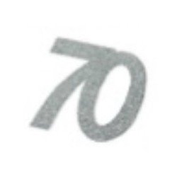 Chiffres autocollant paillettes, 30 ans, turquoise