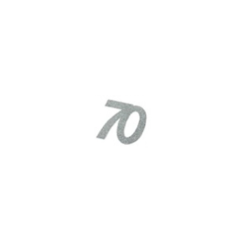 Pailletten-Aufklebernummern, 70 Jahre, Silber Pailletten-Aufklebernummern, 70 Jahre, Silber