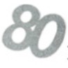 Pailletten-Aufklebernummern, 80 Jahre, Silber Pailletten-Aufklebernummern, 80 Jahre, Silber