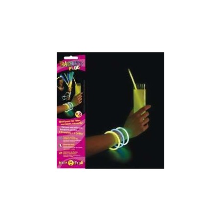 Tube mit 100 fluoreszierenden Armbändern 5 mm x 200 mm, sortierte 20x5 Farben