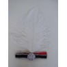 Fascia per capelli , piuma bianca 32 cm, adulto